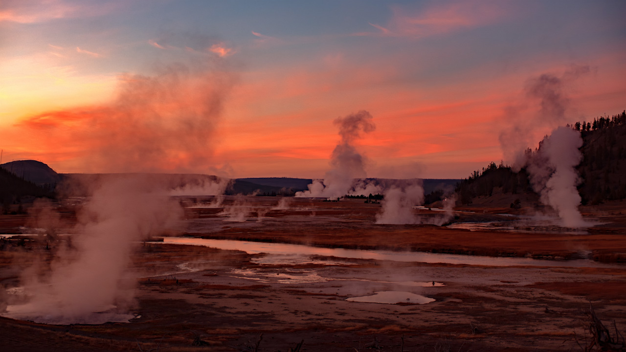 2 of 2 | Behind a river that flows from the point with hot springs