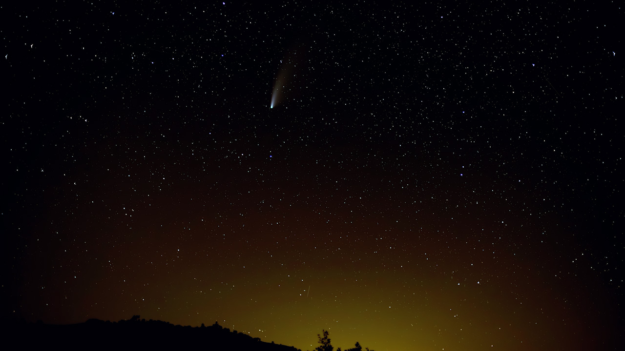 1 of 2 | Comet Neowise, as the night sky appears…