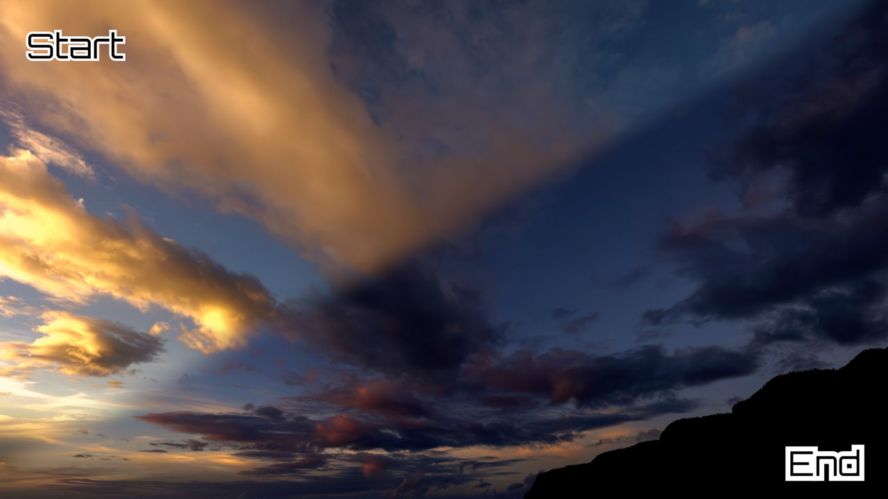 Pink clouds Hawaii coastline and jungle mountains…